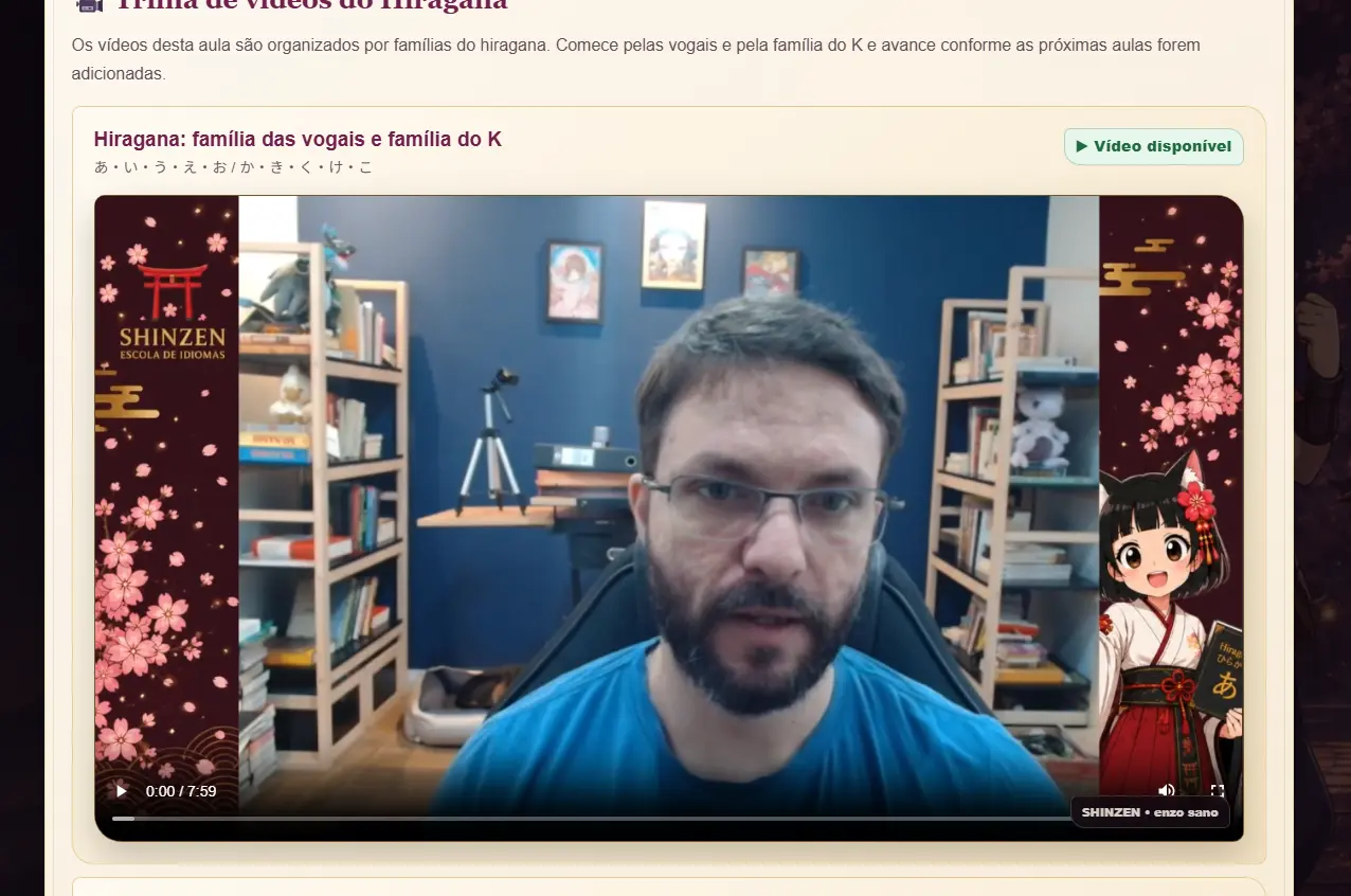 Videoaula dentro do Premium